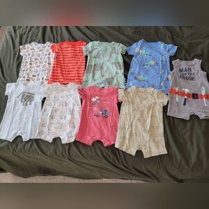 LOT 6-9 MONTH ROMPERS